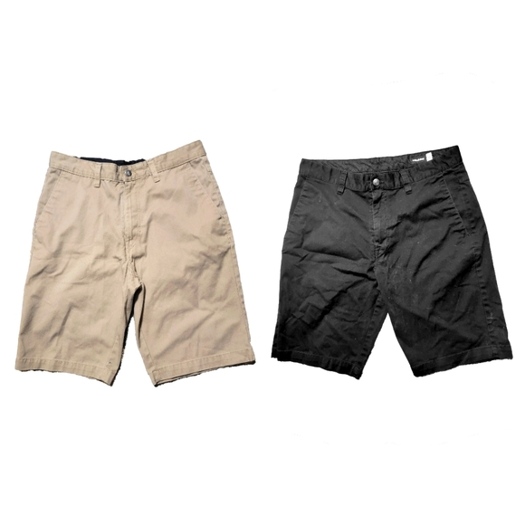 Bundle Volcom black and khaki shorts 32 men - Picture 1 of 8